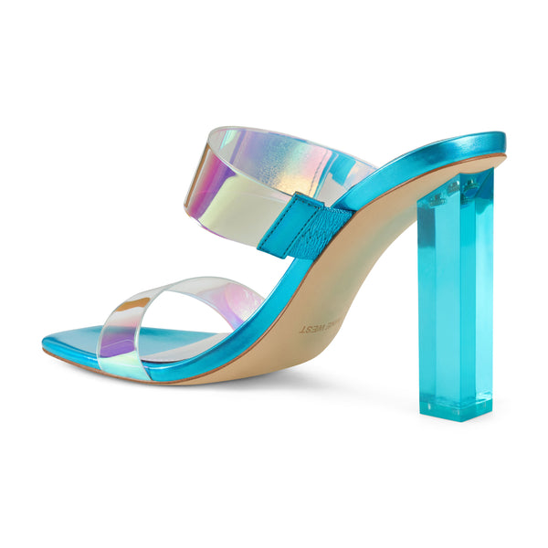 Zabbi Heeled Slide Sandals - Nine West