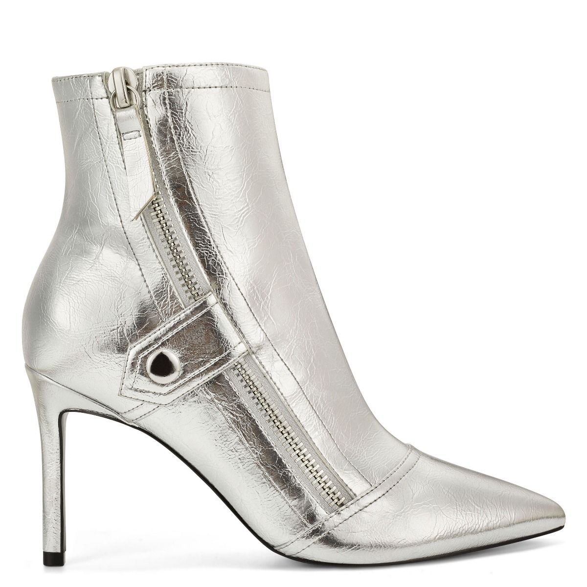 nine west silver boots