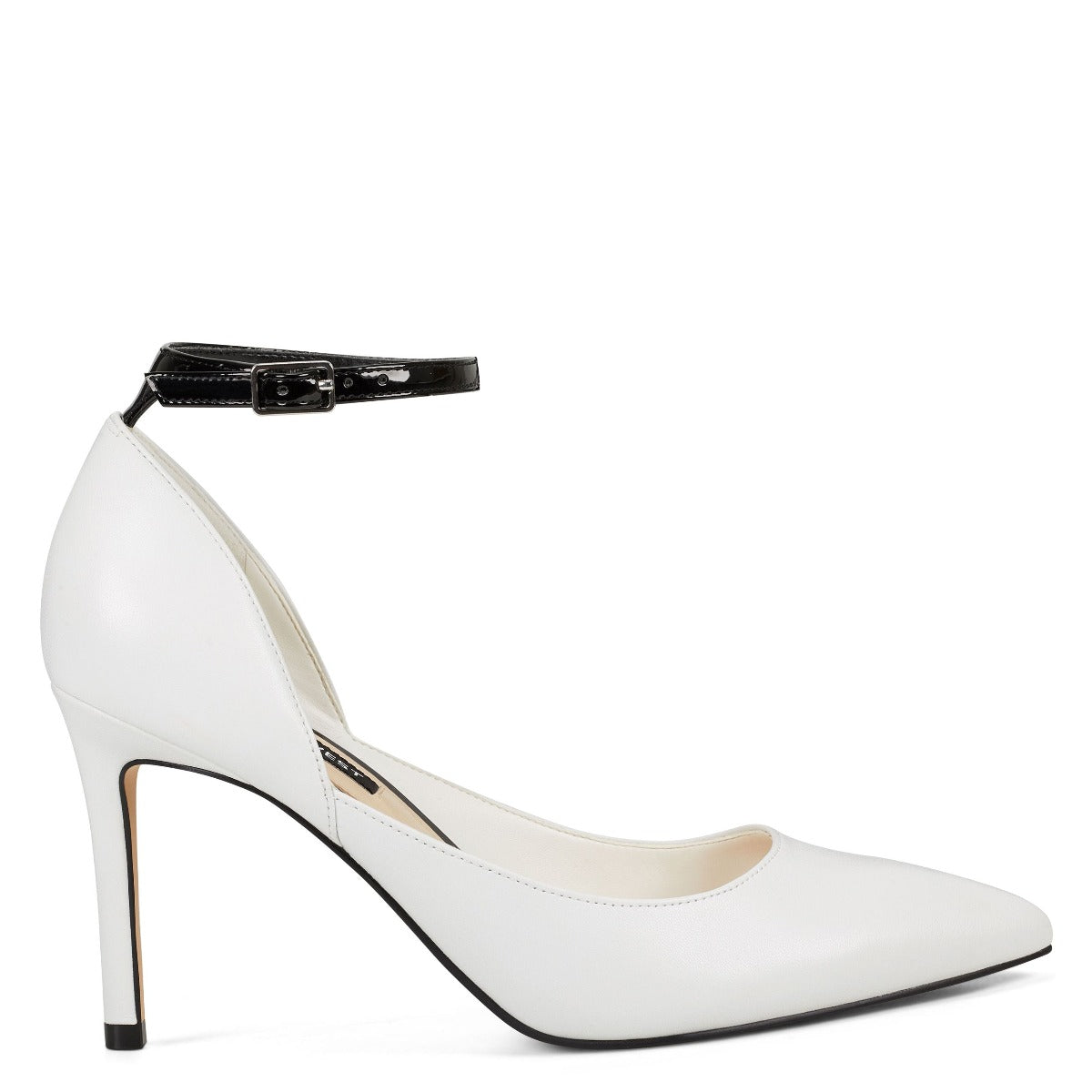 white ankle pumps