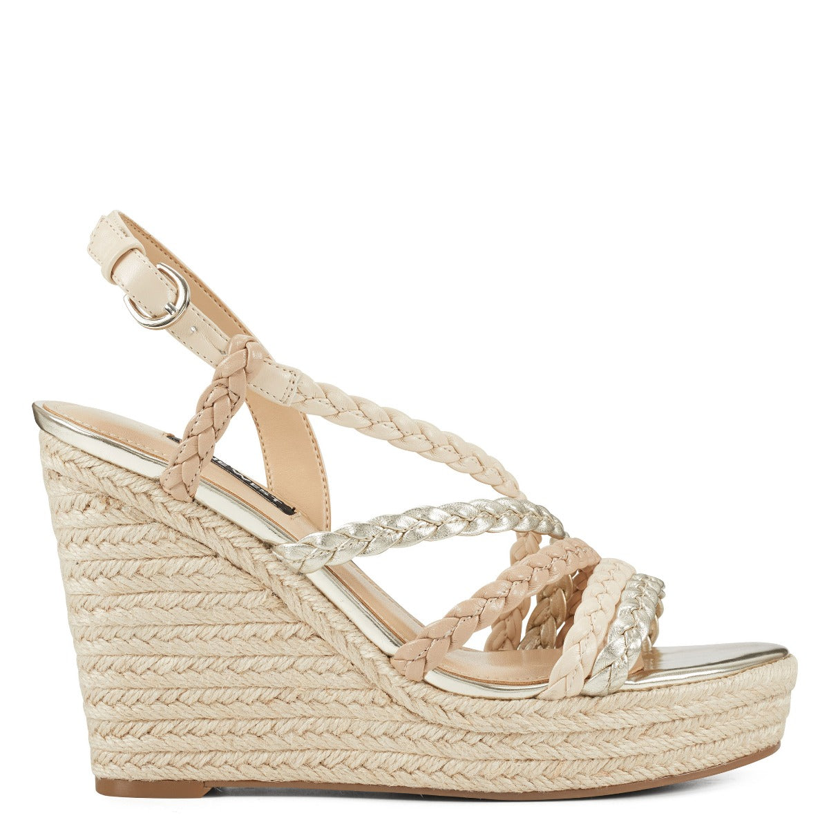 nine west gold sandals