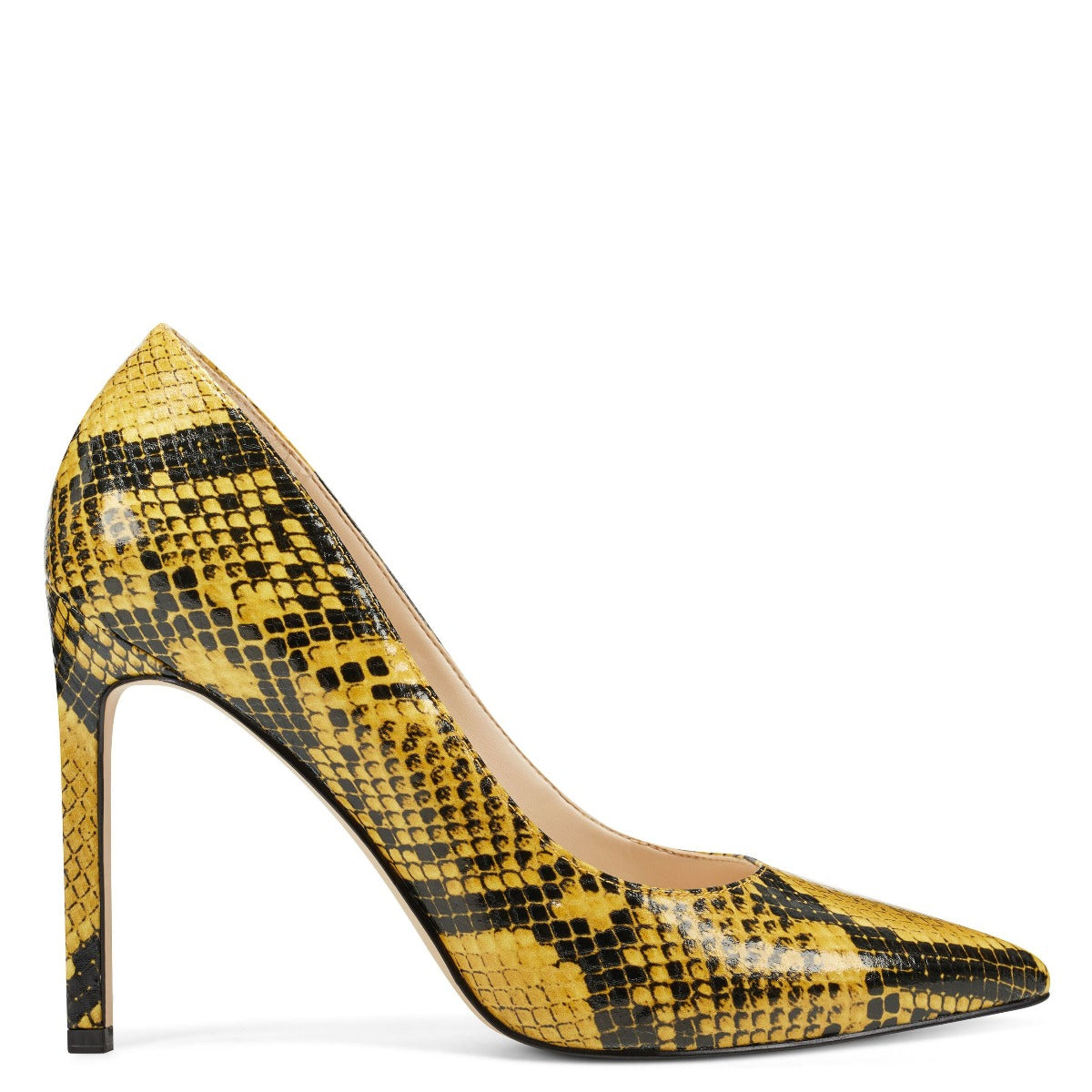 nine west snake print heels