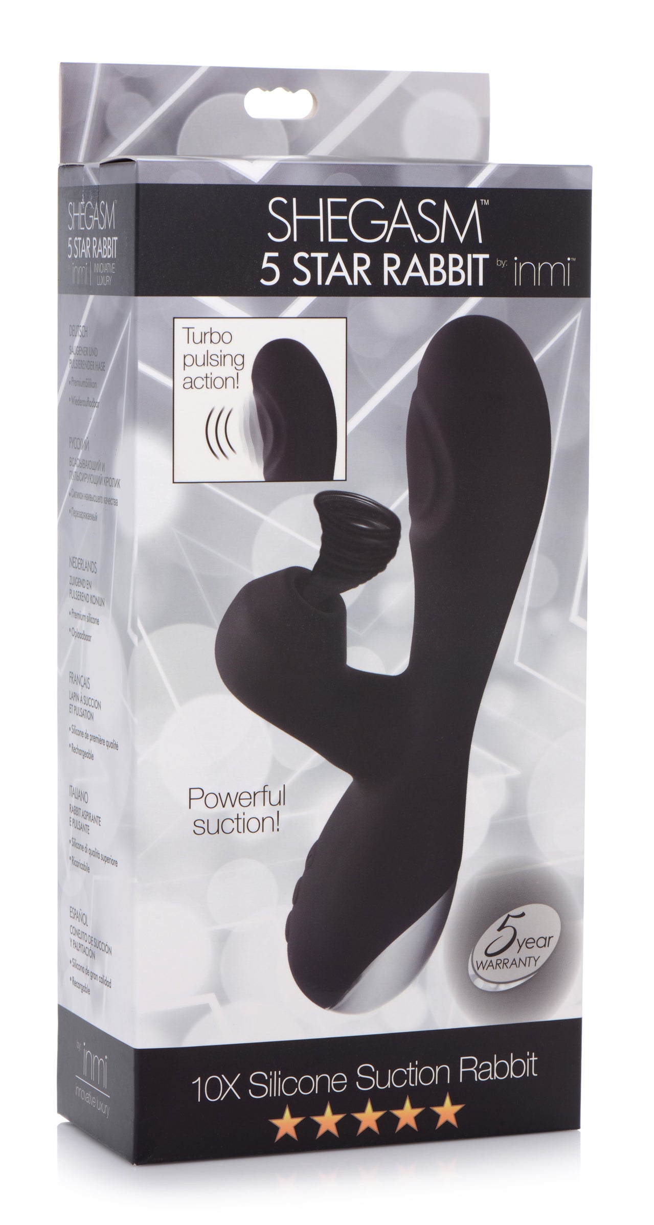 Shegasm 5 Star 10x Silicone Suction And Pulsing Rabbit – Ahhyah