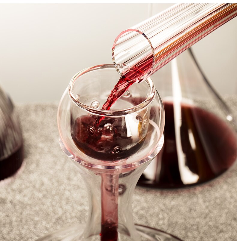 Verres à vin,Carafe de vin rouge en cascade,verseur de verre,350-750ml, carafe,cognac,carafe,bouteille de Champagne - Type 350ml - La cave Cdiscount