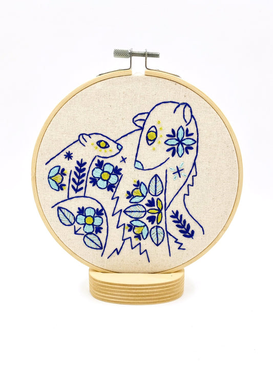 Folk Fox Complete Embroidery Kit - Colour – Hook, Line & Tinker - modern  embroidery kits
