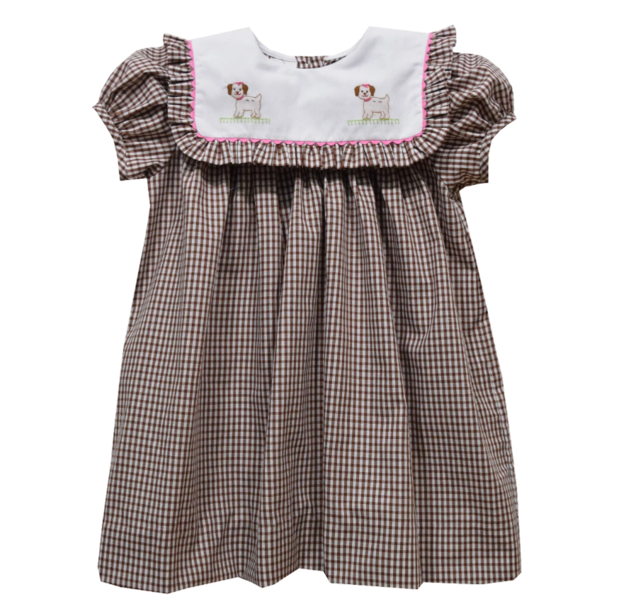 Vive La Fete Puppies Shadow Smocked Dress – Kids on King