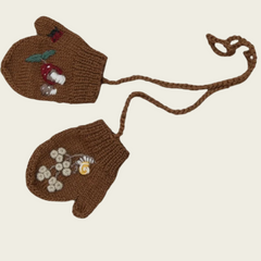 Woodland mittens for kids