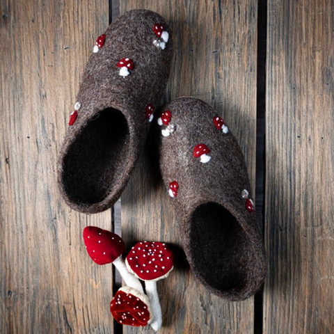 mushroom slippers for women