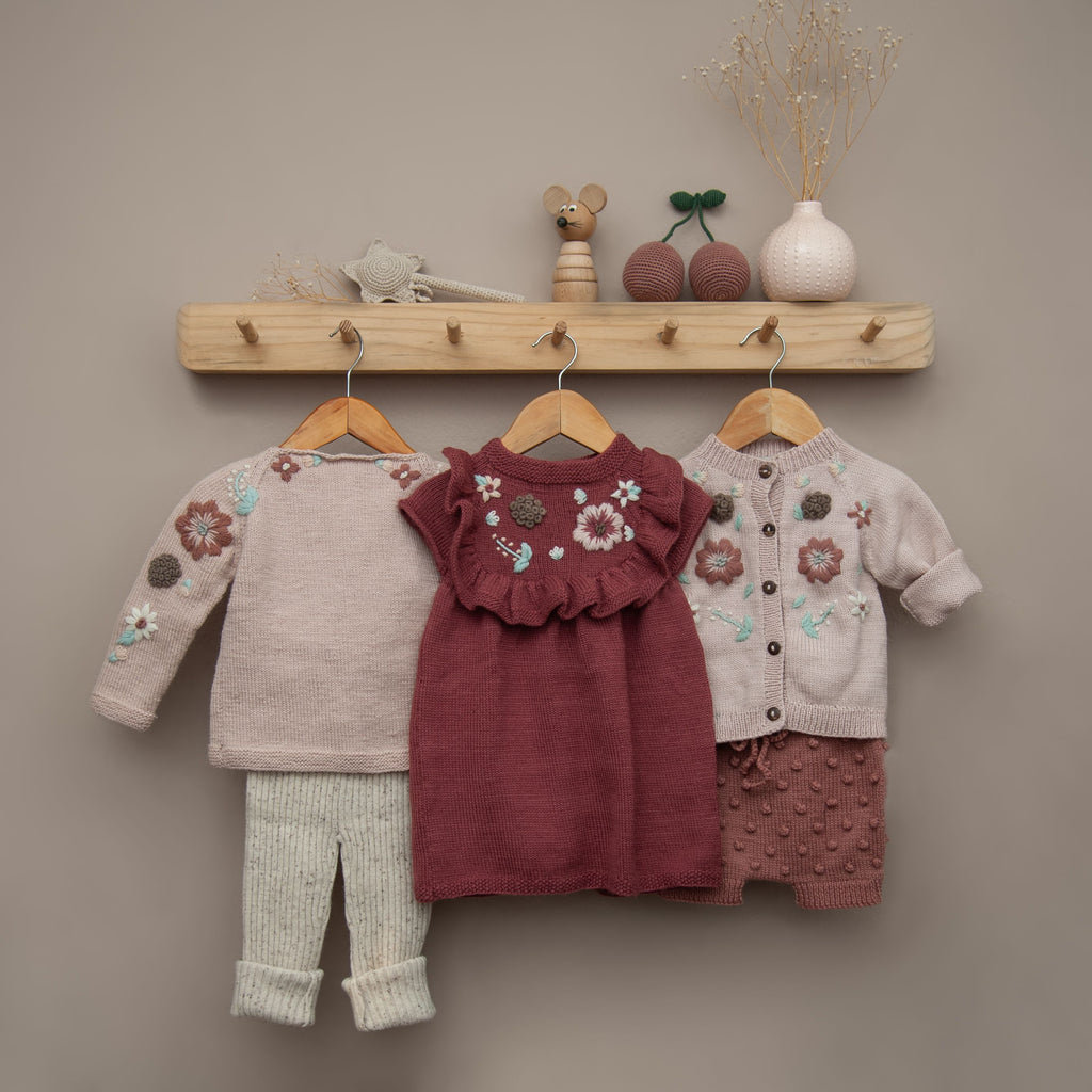 ShirleyBredal flowersweater dustypink 3Y