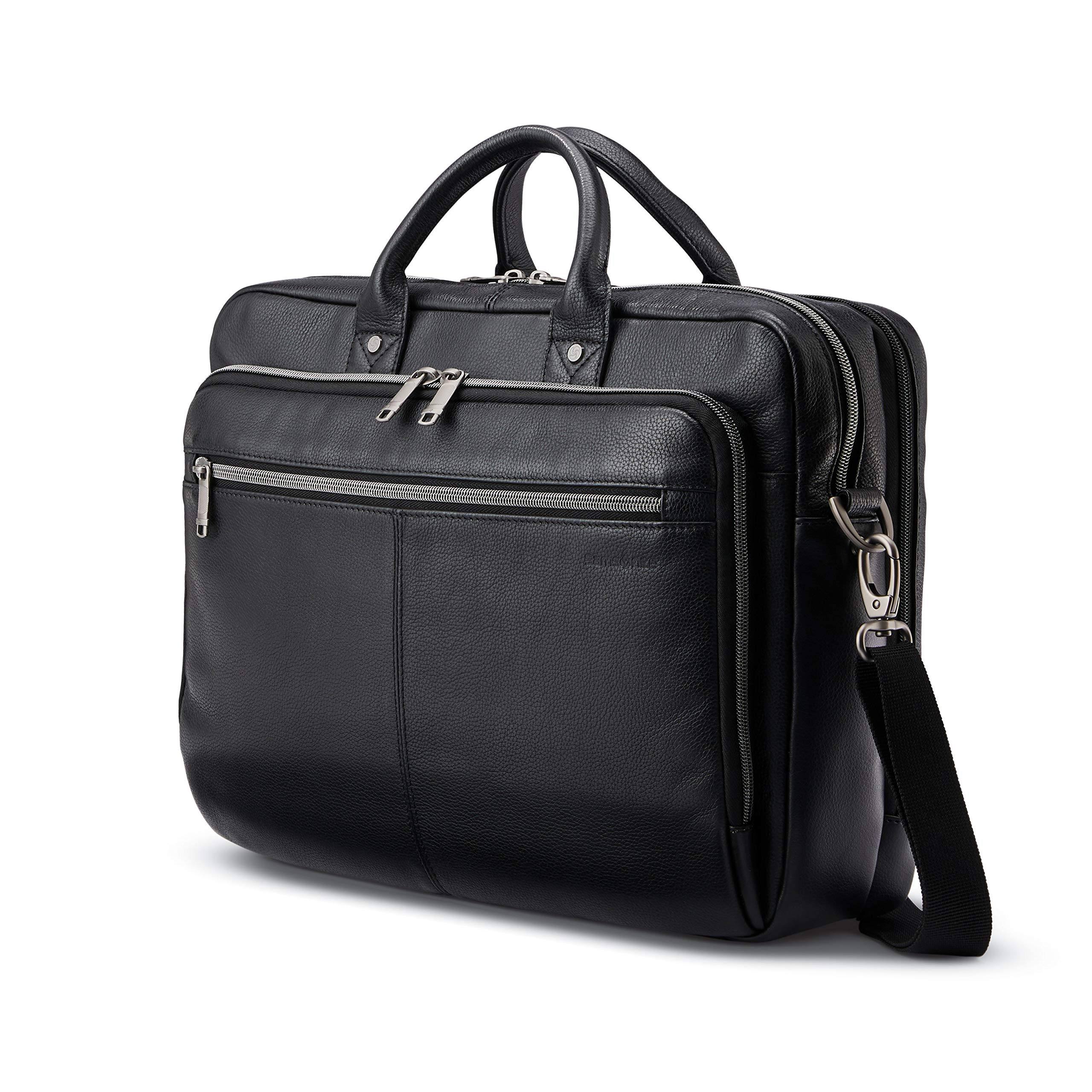 Samsonite Leather Expandable Briefcase 17 inch – Luggage Online