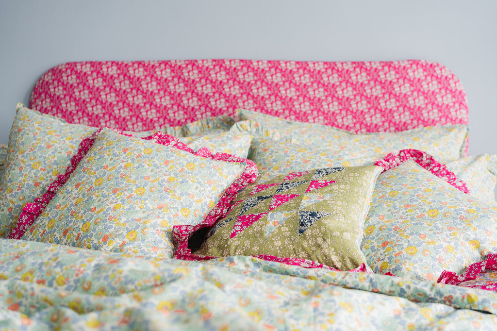 Exclusive Liberty fabric bedding by Coco & Wolf for 10 year anniversary collection