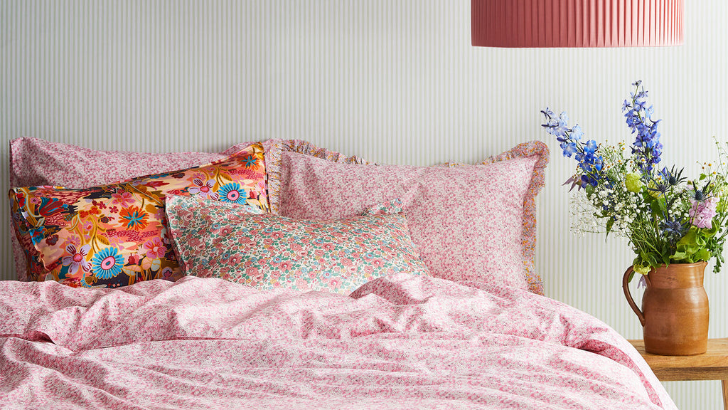 Liberty fabric bed linen by Coco & Wolf