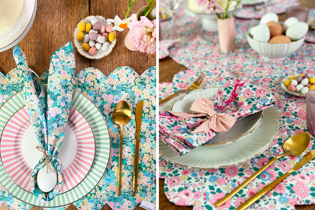 Easter Table Must Haves with Coco & Wolf Liberty Fabric Table Linen
