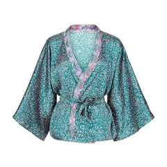 Women's Silk Kimono Jacket made with Liberty Fabric WILLOW WOOD