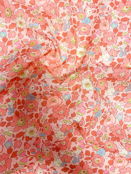 Liberty print exclusive fabrics for Coco & Wolf, Betsy Coral.