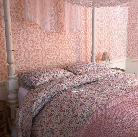 pink bedroom pearl lowe mini pavilion liberty print bedding coco and wolf