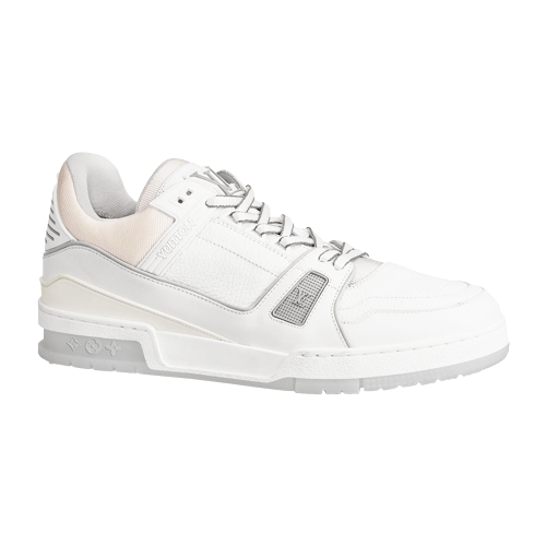 lv trainer sneaker white