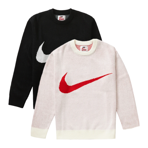 supreme nike swoosh sweater white