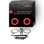 Ford-Mustang-2015, 2016, 2017, 2018-LED-Halo-Fog Lights-Red-No Remote-FO-MUGT1518-RF-WPE