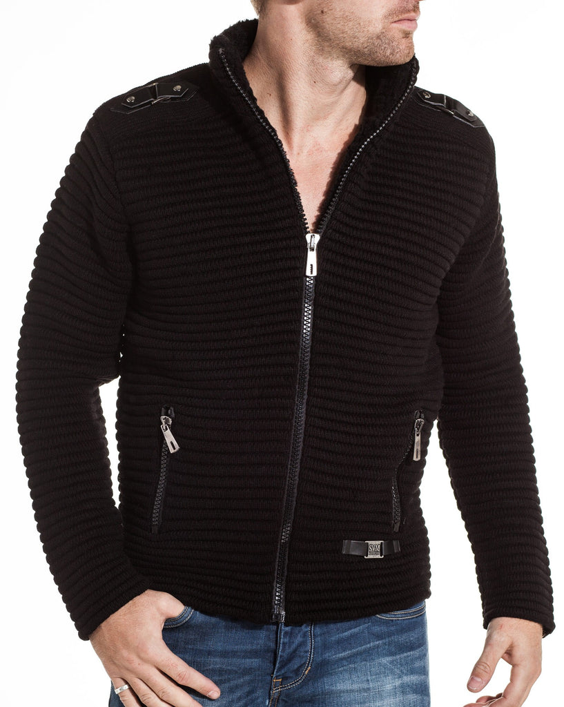  Gilet  homme  noir  zipp  tendance et fashion