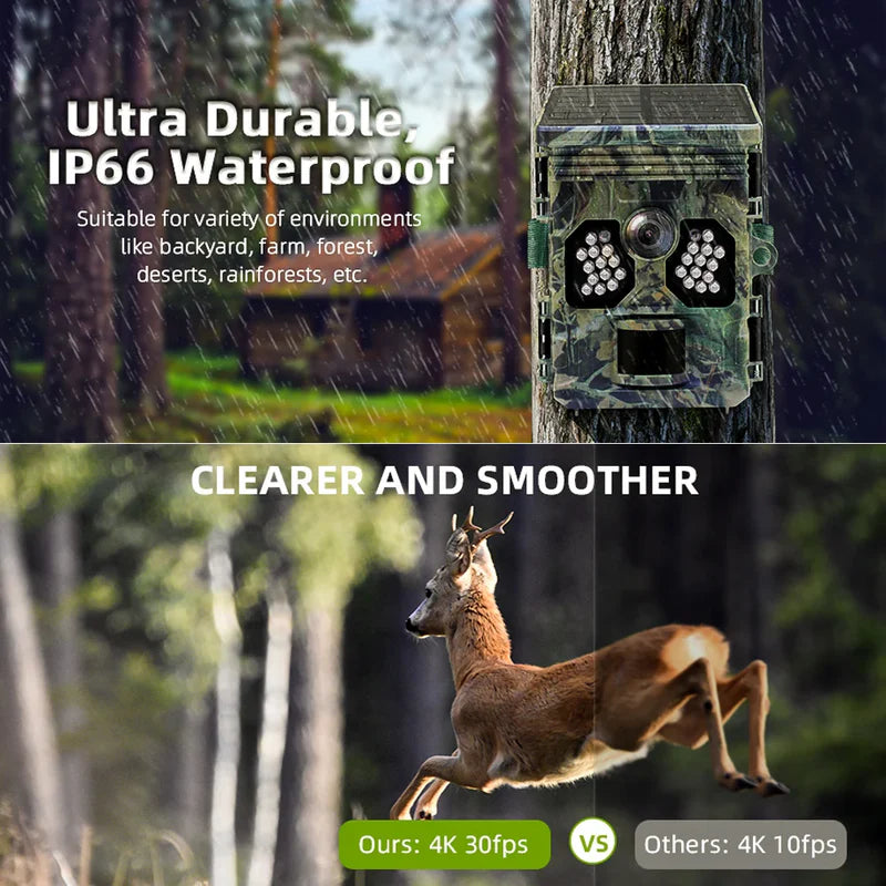 Best deer hunting camera capturing a clear and smooth image of a deer in motion.