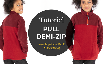 3907 / Alex pull demi-zip / Tutoriel vidéo