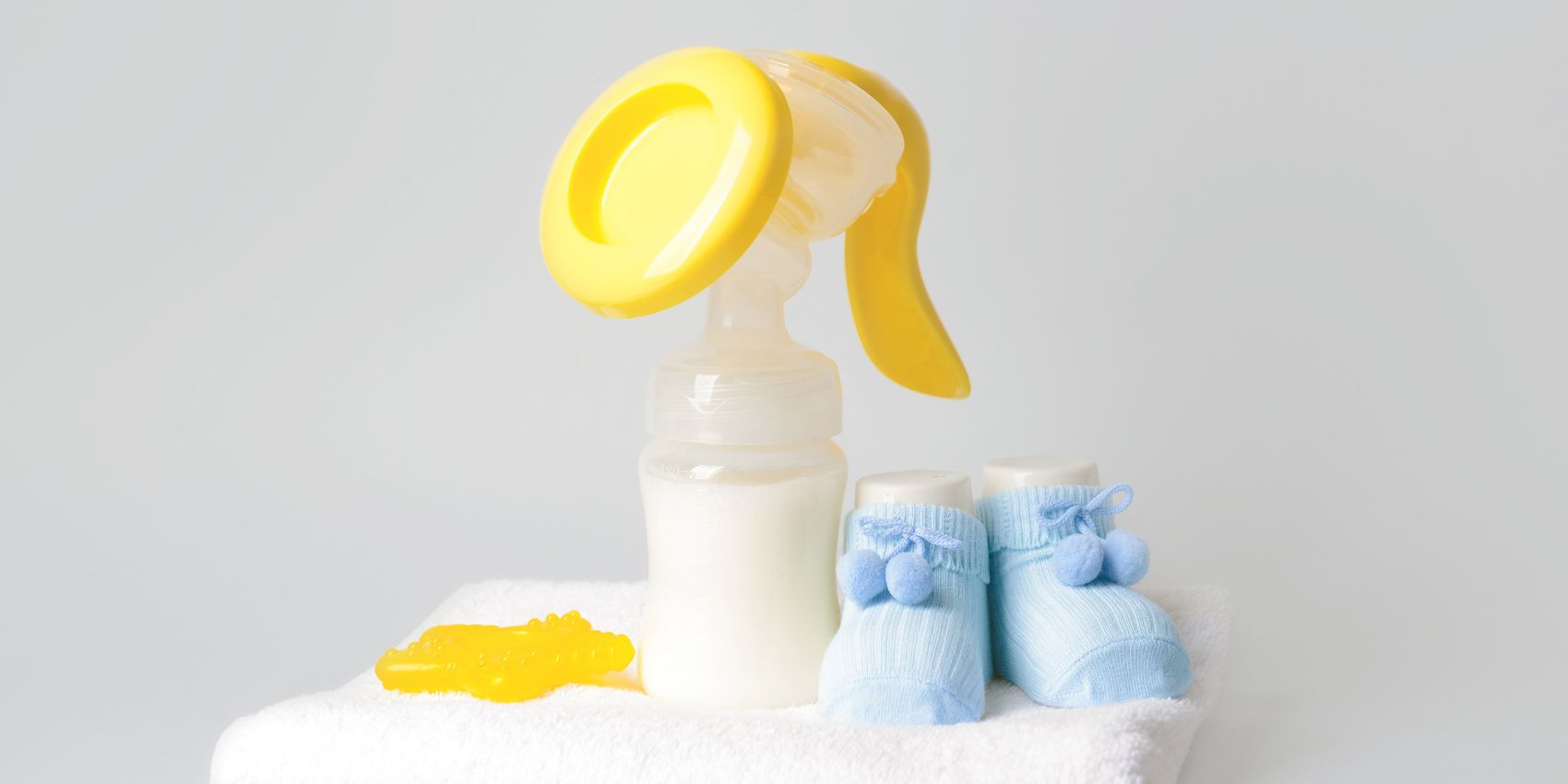 Breast pump along with other essential nursing supplies