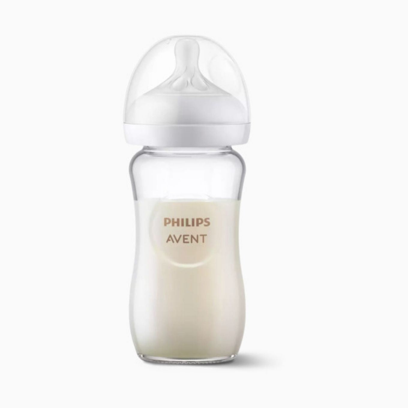 Image of Philips Avent Glass Natural Baby Bottle with Natural Response Nipple