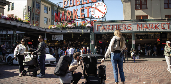 Family at Pike Place Marketing in Seattle