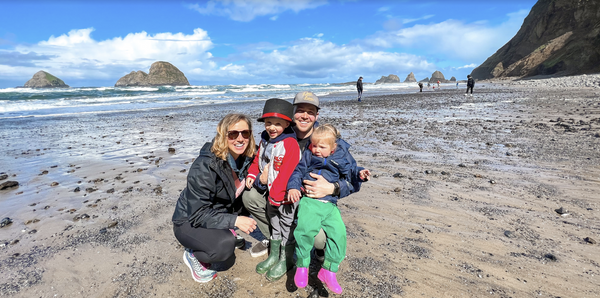 Family on the beach