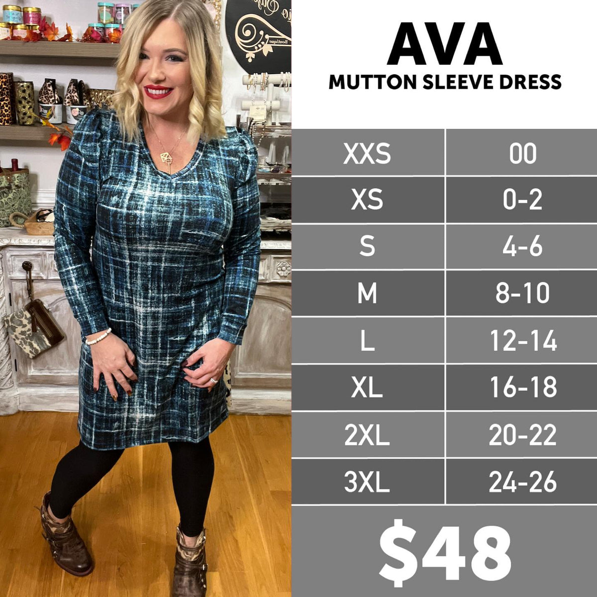 The LuLaRoe Ava Mutton Sleeve Dress – Selvaggio Style