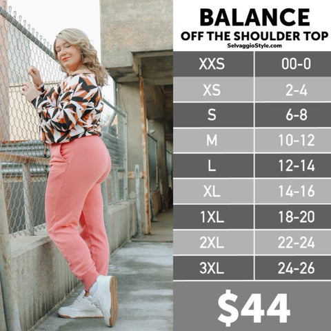 LuLaRoe Balance Size Chart