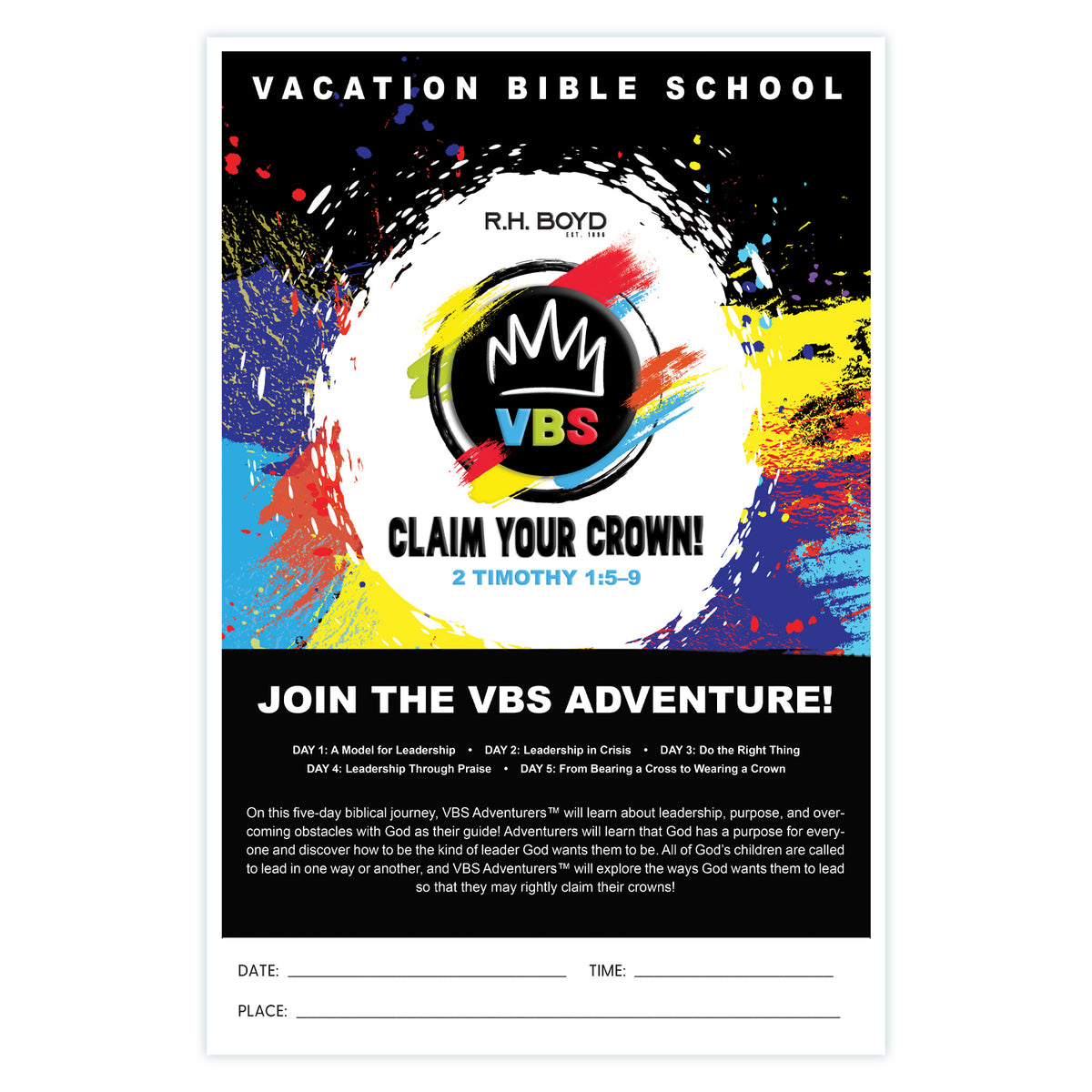 Claim Your Crown! VBS Watercolor Paint Trays – R.H. Boyd