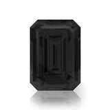 IceMoissanite Emerald Cut Total Black Loose Moissanite Stone