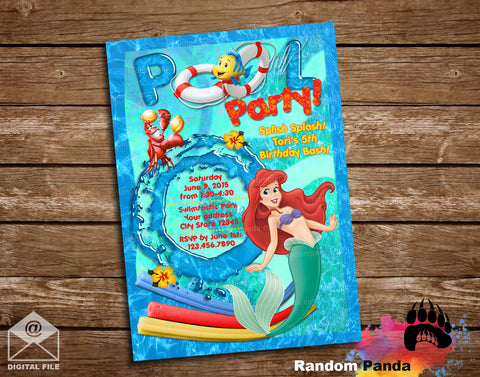 Disney Lilo and Stitch Pool Party Invitation – Random Panda