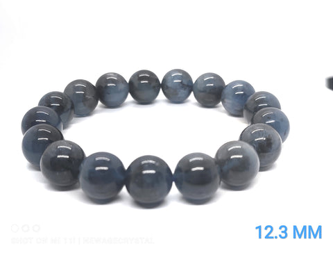 魔鬼海藍寶水晶手鏈 12.3MM+ 17粒 #105 適合手圍至 18.5cm