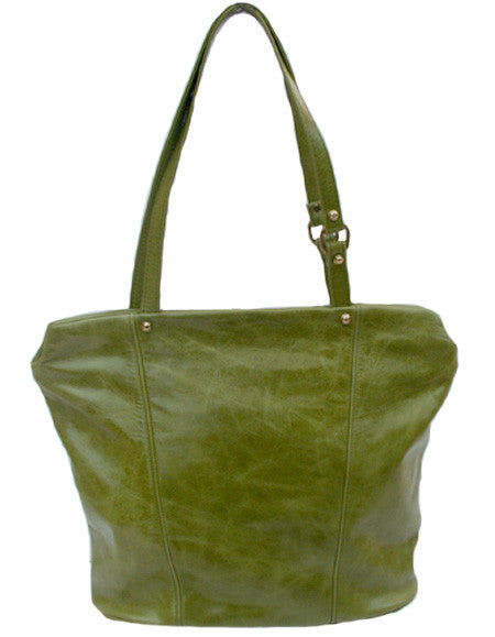 Claudel Tote Bag in Avocado Leather - sage luxury