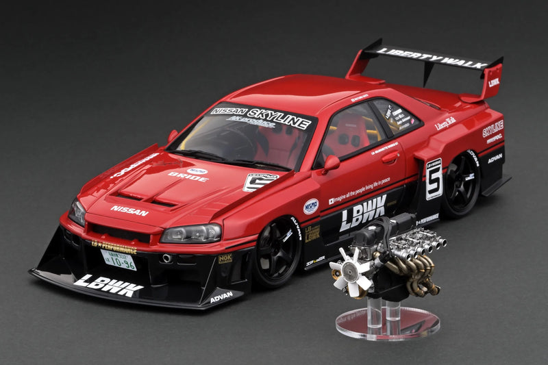 スポンサー】 新品ミニカー 1/18 LB-ER34 Super Silhouette SKYLINE