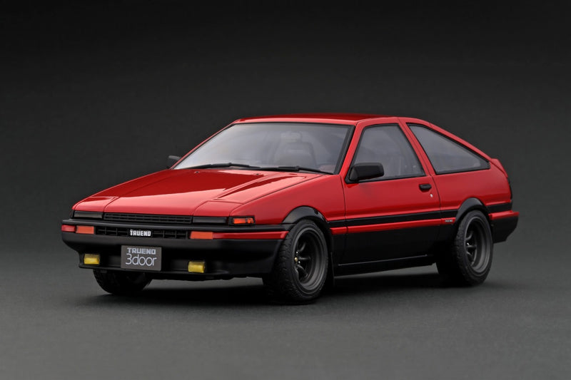 *PREORDER* Ignition Model 1:18 Toyota Sprinter Trueno 3Dr GT Apex (AE86) in  Red & Black