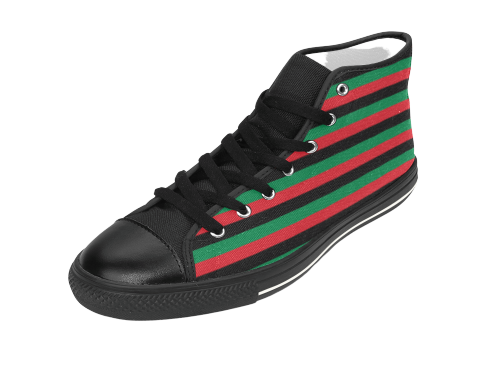 red black and green sneakers
