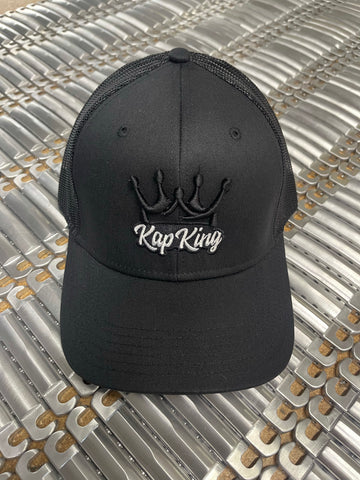Kingsmen Drip (Black Stitch) Snapback Hat, White