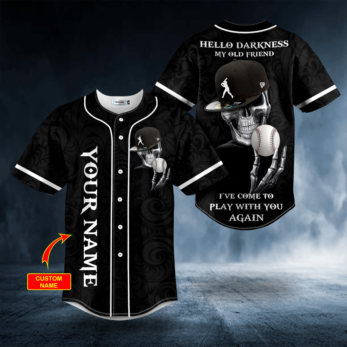 I'm On The Highway Skull Custom Baseball Shirts - Mens Sport