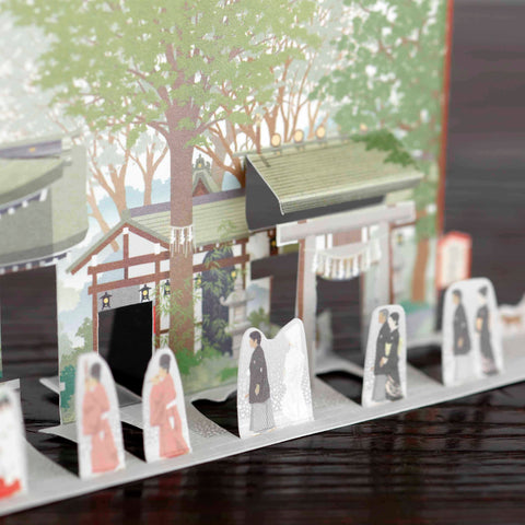 川越氷川神社で結ぶ「結び紐」立体ポストカード　起こし文