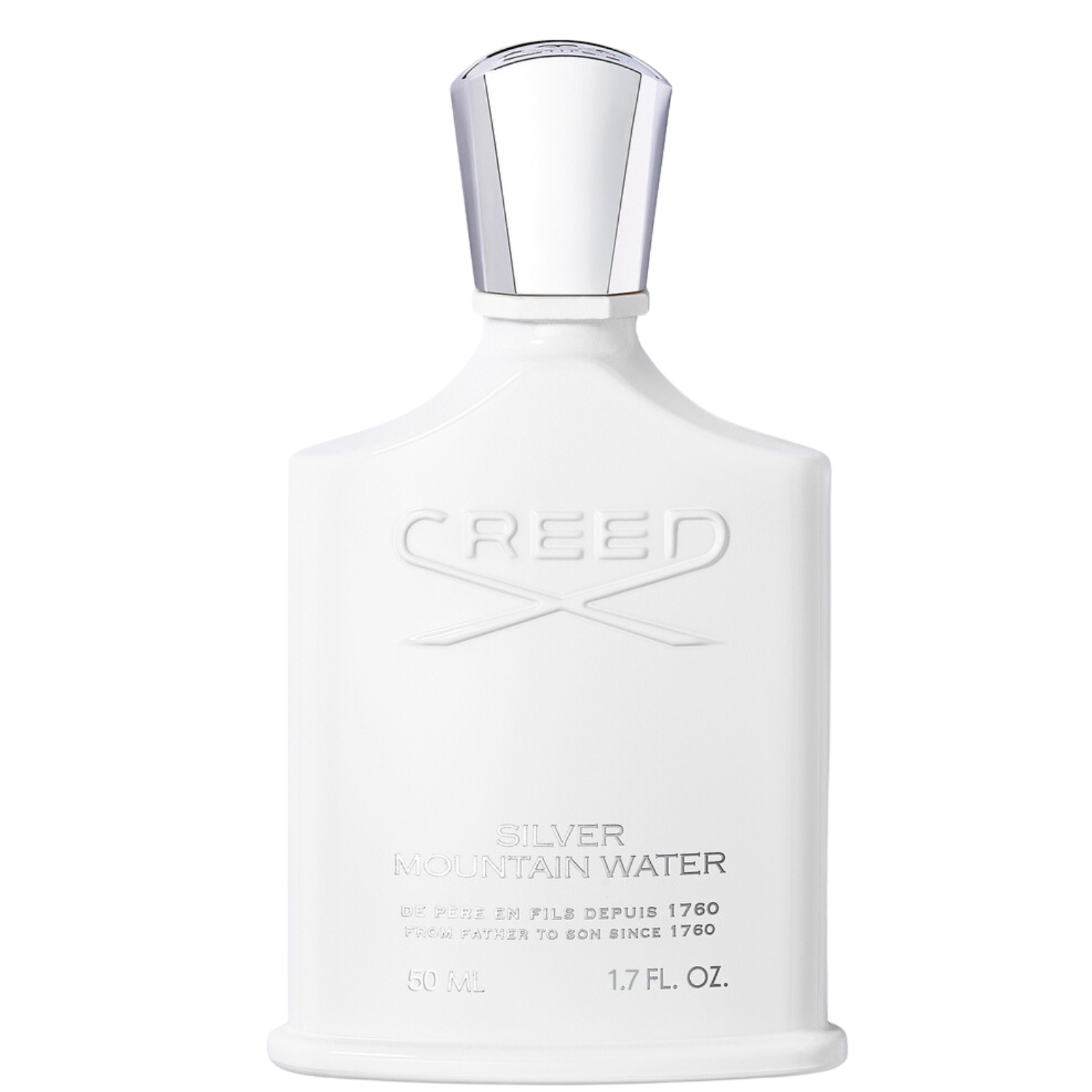 <p><strong>Discover Silver Mountain Water by Creed.</strong></p>
<p>Sixth generation master perfumer Olivier Creed’s favourite, Silver Mountain Water, suggests sparkling streams of water coursing through the snow-topped alps of Switzerland. A championship skier, Mr. Creed finds relaxation and renewal in this pure and bracing landscape.</p>
<p>Silver Mountain Water's bottle resembles a Swiss mountain topped with virgin snow, the cap glistening as like a silver stream. </p>
<p>A refreshing infusion of green tea and blackcurrants. As bracing as a pure mountain waterfall in springtime. Invigorating luxury and purity in a bottle.</p>
<p><strong><a href="https://www.libertineparfumerie.com.au/blogs/the-libertine-journal/fragrance-101-olfactory-pyramid" target="_blank" rel="noopener">Olfactive Pyramid</a></strong></p>
<p><strong>Top notes:</strong> Bergamot, Mandarin <br><strong>Heart notes:</strong> Green Tea, Blackcurrant <br><strong>Base notes:</strong> Galbanum, Musk, Sandalwood, Petit Grain</p>
<p class="MsoNormal"><em>Please note 250ml &amp; 500ml do not include an atomiser spray, liquid must be decanted.</em></p>