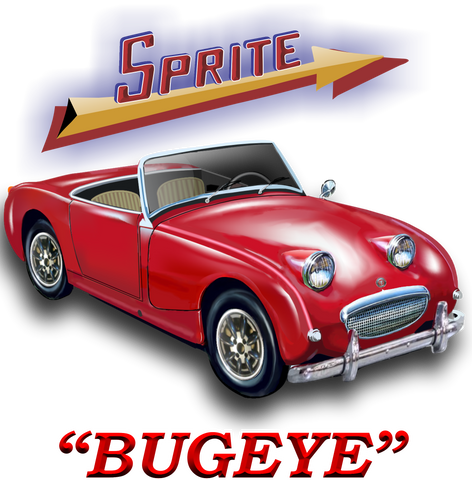 Austin Healey Sprite "Bugeye" from Smiling Wombat