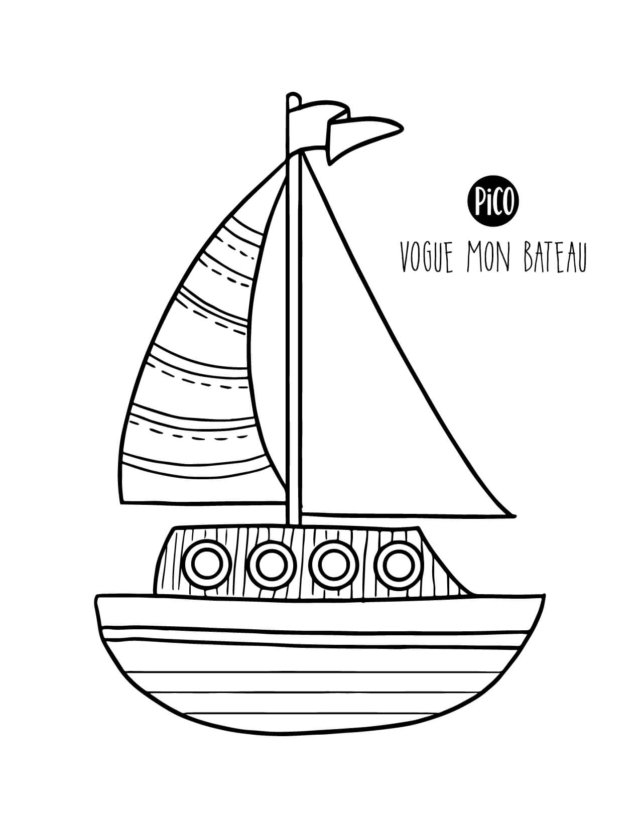 DESSIN DE BATEAU A TÉLÉCHARGER GRATUITEMENT COLORIAGE GRATUIT PICO