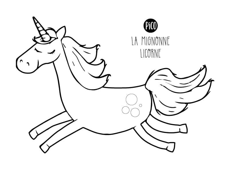 COLORIAGE DE LICORNE GRATUIT