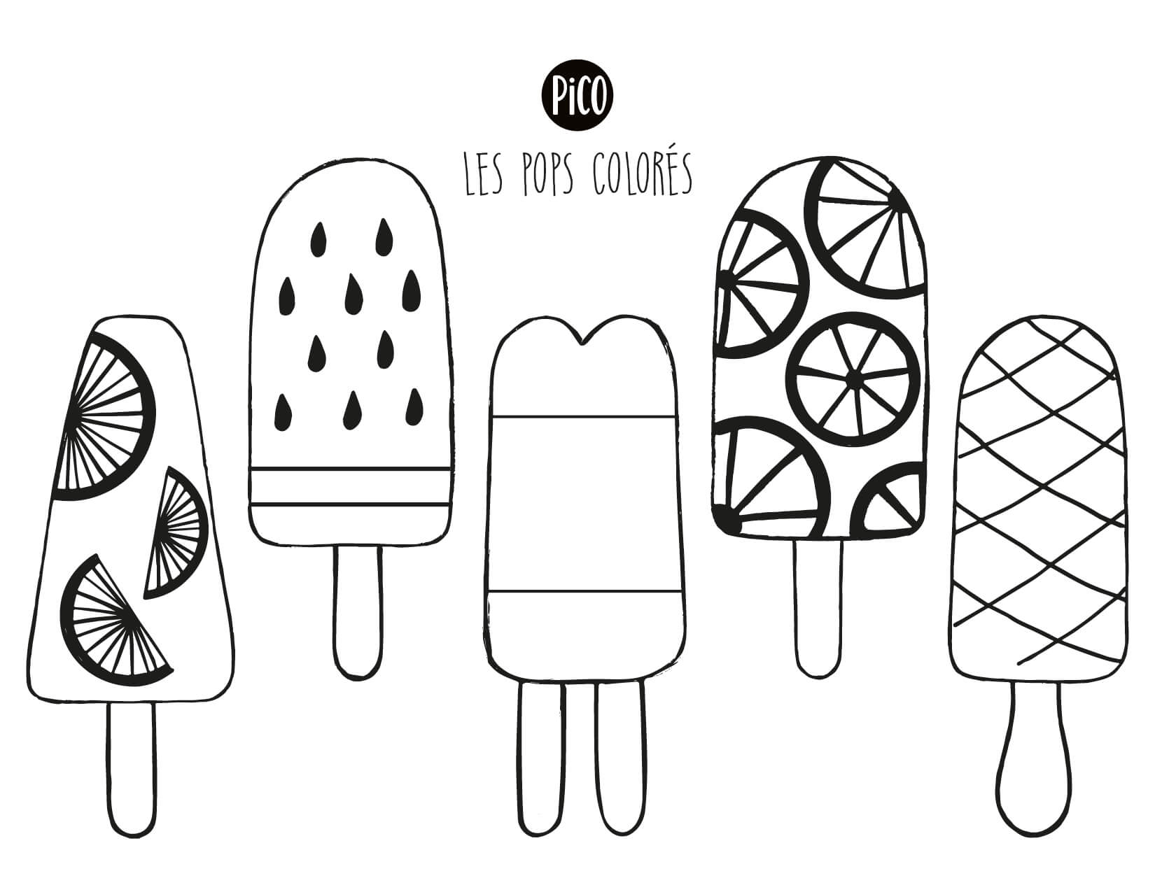 coloriage de pop colorés gratuit à télécharger