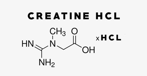 Chemical formula for Creatine HCl.
