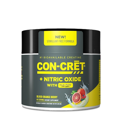 Blood orange berry flavored creatine supplement with nitric oxide and HydroNox™.