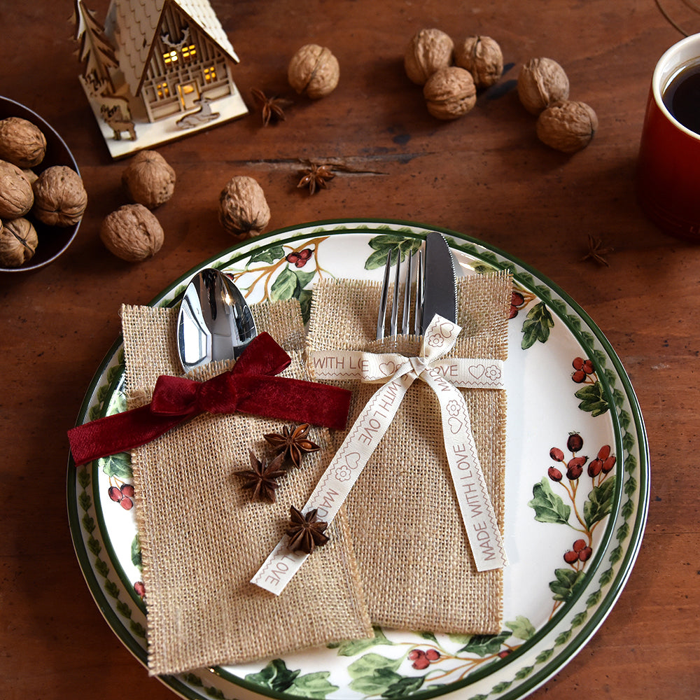 Memorizar Excretar maíz Porta cubiertos rústicos, el DIY para la mesa de Navidad - TIENDAMERCERIA